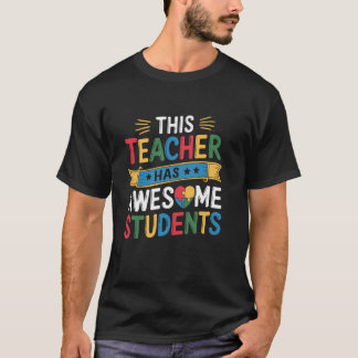 sein Lehrer hat großartige Schüler Puzzle Autismus T-Shirt