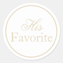 Sein Lieblings-Hochzeit-Aufkleber Beige Elfenbein