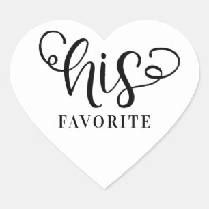 Sein Lieblingsticker für die Hochzeit Herz-Aufkleber