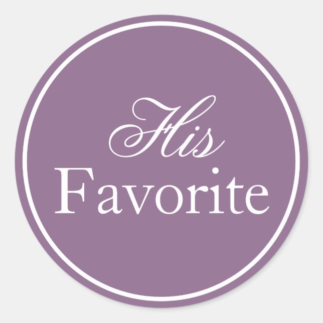 Sein Lieblingsticker für Hochzeit Lilac Lavender L Runder Aufkleber (Vorderseite)