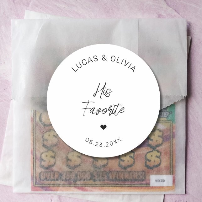 Sein liebstes Brautparty für Hochzeit mit Candy-Ge Runder Aufkleber (Von Creator hochgeladen)