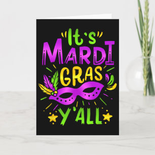 Sein Mardi Gras Yall Mardi Gras-Party-Maske Kostüm Karte