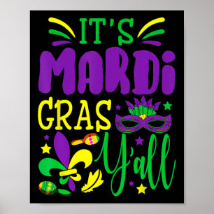 Sein Mardi Gras Yall Mardi Gras Party Maskenkostüm Poster