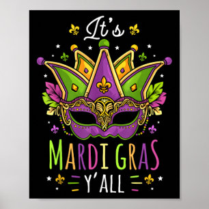 Sein Mardi Gras Yall Mardi Gras Party Maskenkostüm Poster