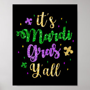 Sein Mardi Gras Yall Mardi Gras Party Maskenkostüm Poster