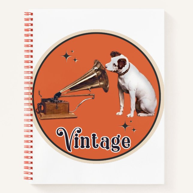Sein Master Voice Orange Vintag Notizbuch (Vorderseite)