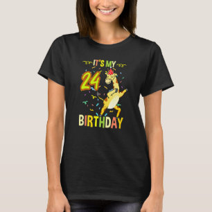 Sein mein 24. Geburtstag Dabbing Giraffe T-Shirt