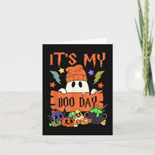 Sein "Mein Boo Day Booday" Kinder Niedlich Ghost B Karte