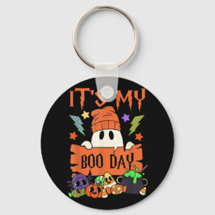 Sein "Mein Boo Day Booday" Kinder Niedlich Ghost B Schlüsselanhänger