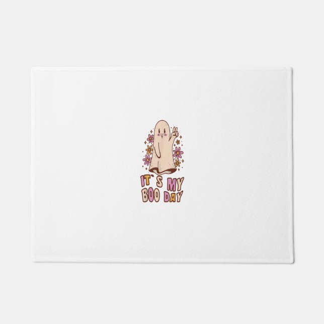 Sein mein Bootstag Niedlich Ghost Halloween Geburt Fußmatte (Vorderseite)