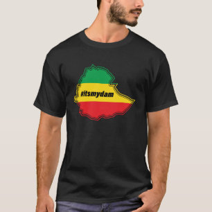 Sein mein Damm auf der äthiopischen Landkarte und  T-Shirt