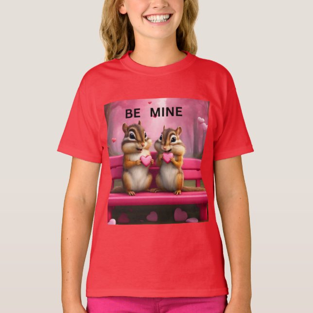 sein, meine Chipmunks und Süßigkeiten Herz T-Shirt (Vorderseite)