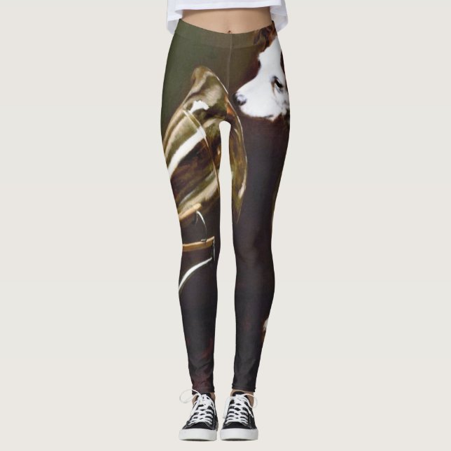 Sein Meister spricht den Hund an Leggings (Vorderseite)