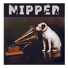 Sein Meister spricht den Hund an Poster