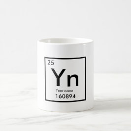 Sein Name als chemisches Element Kaffeetasse