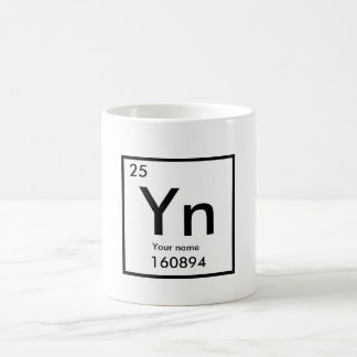 Sein Name als chemisches Element Kaffeetasse