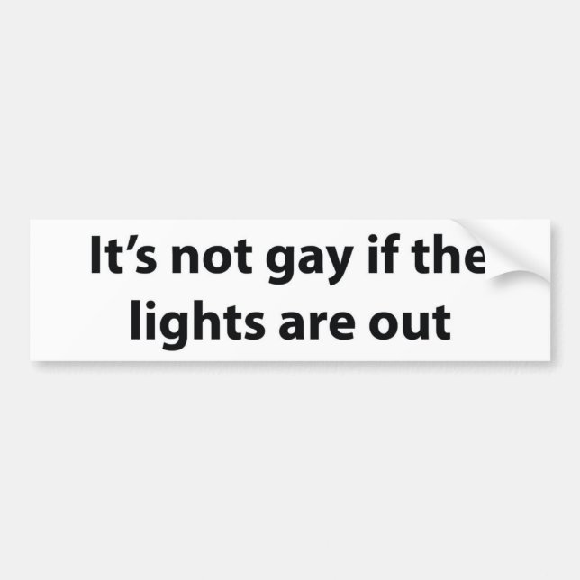 Sein nicht homosexuelles when.jpg autoaufkleber (Vorne)