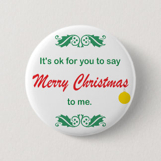 Sein O.K., zum der frohen Weihnachten zu sagen Button