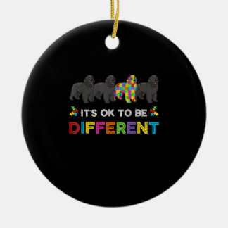 Sein Ok, ein anderes Neufundland Autismus Hund zu  Keramik Ornament