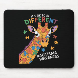 Sein Ok, ein wenig anders Giraffe Autismus Aware Mousepad