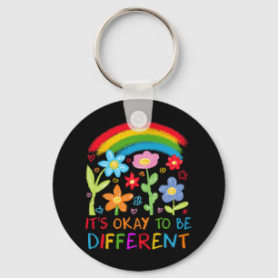 Sein Ok zu sein, anders Autismus Rainbow Boho Neur Schlüsselanhänger