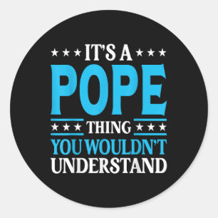 Sein Papst Nachname Funny Familienname Po Runder Aufkleber
