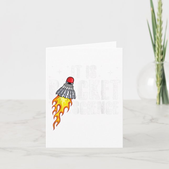 Sein Racket Science Graphic Badminton Player Shutt Karte (Vorderseite)