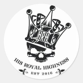 Sein Royal Highness-Logo Runder Aufkleber