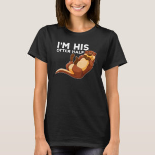 Sein schöner halber Pun Romantic Couple Valentine' T-Shirt