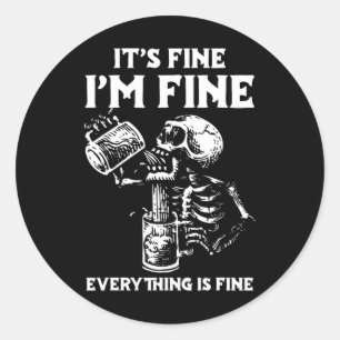 Sein schönes Ich in Fine Everything schönes Hallow Runder Aufkleber