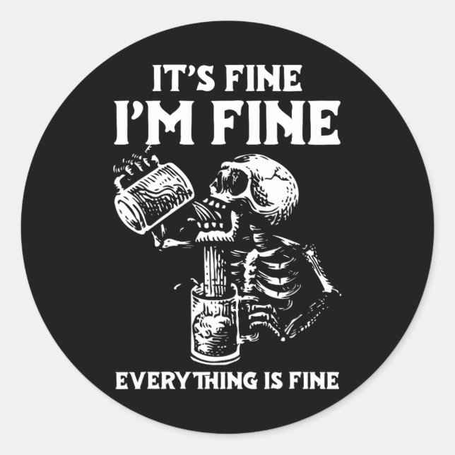 Sein schönes Ich in Fine Everything schönes Hallow Runder Aufkleber (Vorderseite)
