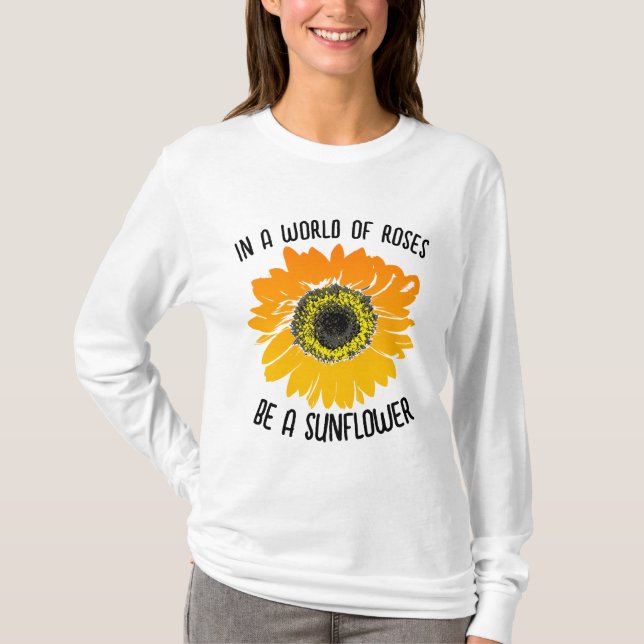 SEIN SIE EIN SONNENBLUMENTER MÄDCHEN T - Shirt (Vorderseite)