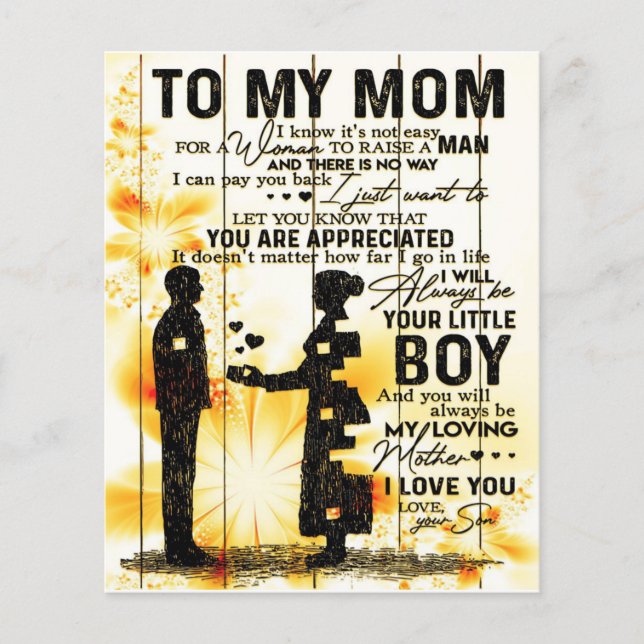 Sein To My Mom Letter, Family Gift, Flyer (Vorne)