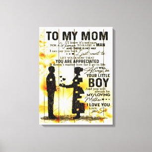 Sein To My Mom Letter, Family Gift, Leinwanddruck