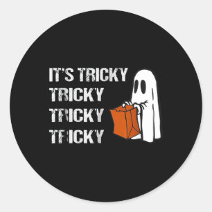 Sein tricky Ghost Boo Fun Halloween Mens Runder Aufkleber
