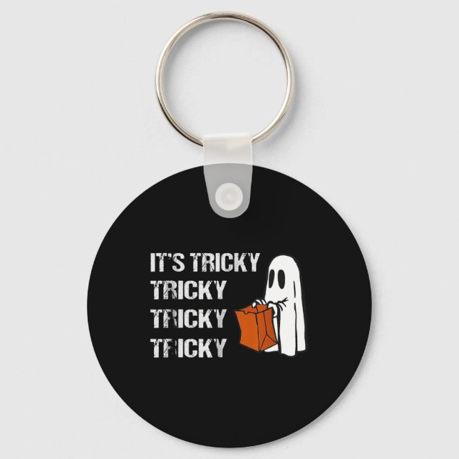 Sein tricky Ghost Boo Fun Halloween Mens Schlüsselanhänger (Vorderseite)