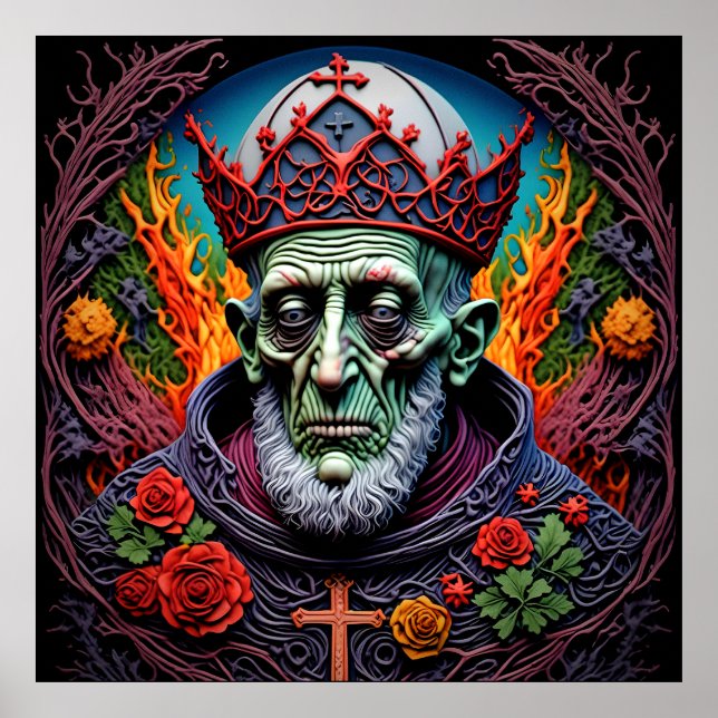 Sein Unheil, Zombie Pope Poster (Vorne)