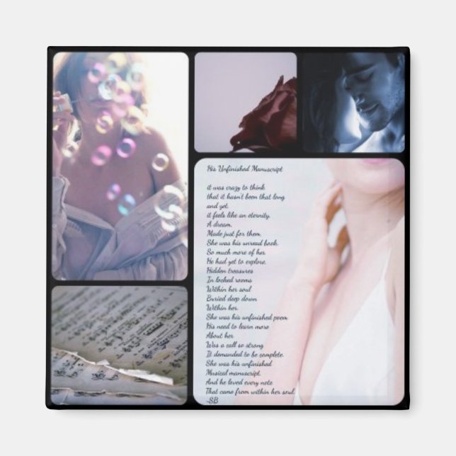 Sein unvollendetes Manuskript Magnet (Vorne)