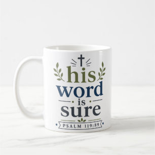 Sein Wort ist gewiss inspirierendes christliches B Kaffeetasse