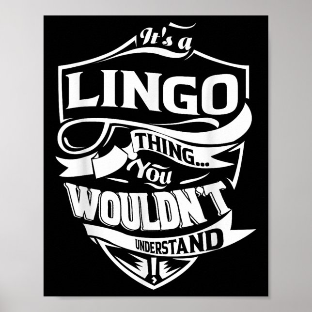 Seine A-Lingo-Geschenke Poster (Vorne)