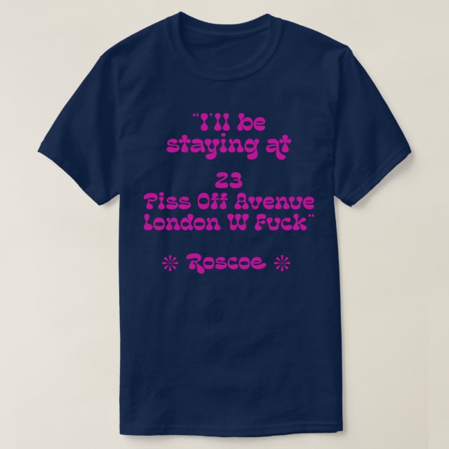 Seine a Sin Roscoes Emanzipations-Rede T-Shirt (Design vorne)