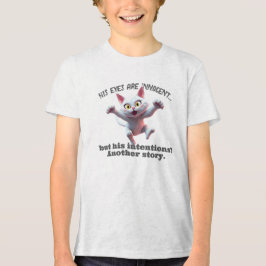 Seine Augen sind unschuldig, aber seine Absichten Tri-Blend Shirt