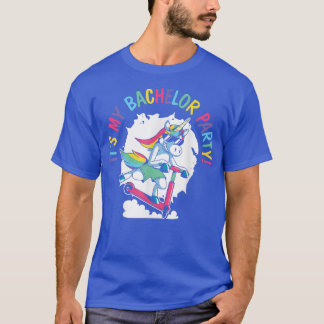 Seine Bachelor Party Einhorn Groom Ehe Weddi T-Shirt