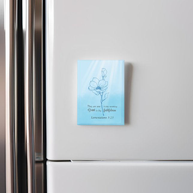 Seine Barmherzigkeit ist neu jeden Morgen Bibelver Magnet (Von Creator hochgeladen)