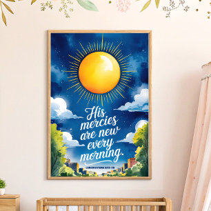 Seine Barmherzigkeiten Boho Christian-Nursery-Wand Poster