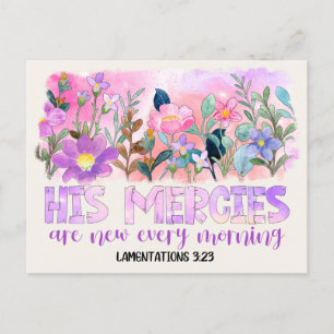 Seine Barmherzigkeiten Sind Neu Christliche Bibel  Postkarte