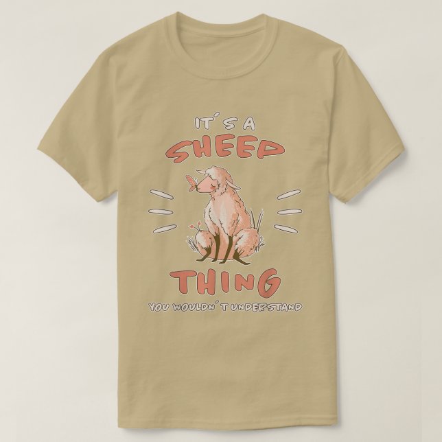 Seine Bauern, die Schafe im Lamm-Schafe halten. T-Shirt (Design vorne)
