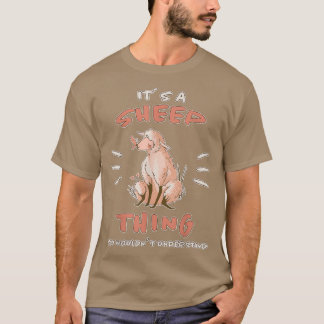 Seine Bauern, die Schafe im Lamm-Schafe halten. T-Shirt