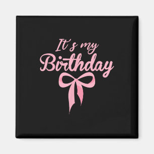 Seine Birthday Pink Coquette Bow Birthday Girls W Magnet