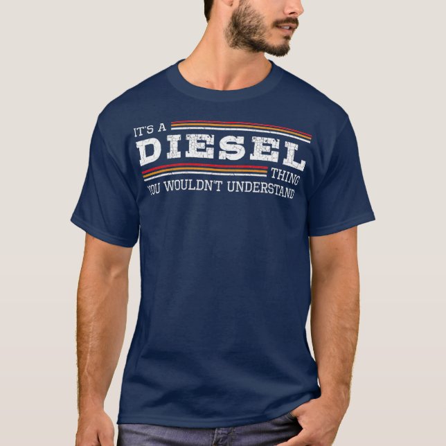 Seine Diesel-Sache Black Diesel LKW Rauchkohle T-Shirt (Vorderseite)
